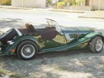 A 1982 Morgan Plus 8, propane-powered and turbocharged.