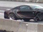 A crashed 2013 Ford Mustang Cobra Jet
