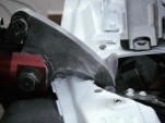 A hydraulic tool cuts apart the Tesla Model S
