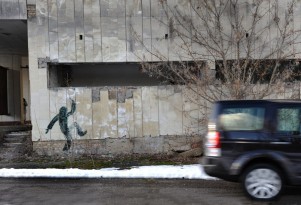 A Land Rover Discovery, near the Chernobyl exclusion zone.