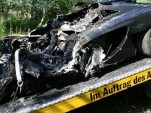 A McLaren MP4-12, destroyed on a test drive in Germany
