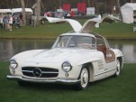 A Mercedes-Benz 300SL Gullwing coupe at Amelia Island