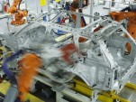 A new Range Rover under construction at Jaguar Land Rover's Solihull plant