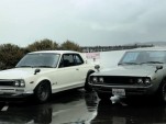 A pair of Nissan Skylines  - image grab from a Petroliscious video