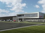 A rendering of the upcoming Porsche Experience Center in Carson, California