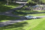 A Veyron driver takes an innovative line at the U.K.'s Prescott hill climb