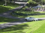 A Veyron driver takes an innovative line at the U.K.'s Prescott hill climb