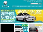 Ad for 2012 Coda Sedan priced at $25,000, from Coda Silicon Valley dealer, January 2013