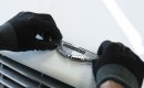 Affixing the Aston Martin badge