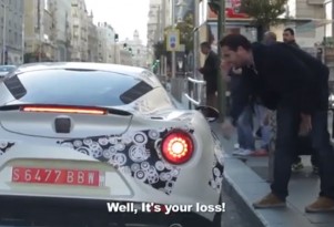 Alfa Romeo 4C on the streets of Madrid, Spain
