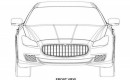 Alleged patent drawings for 2014 Maserati Quattroporte
