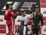 Alonso, Maldonado, Raikkonen on podium - Lotus F1 Team photo