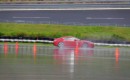An Aston Martin in the wet at the Boxberg Proving Grounds