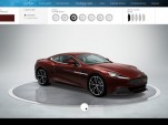Aston Martin's Vanquish configurator web page