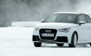 Audi A1 Quattro snow drifting video