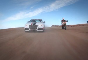 Audi and Ducati #cometogether on Pikes Peak