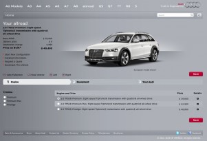Audi of America's allroad configurator microsite