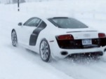 Audi R8 in the snow