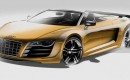 Audi R8 GT Spyder official sketches  