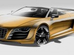 Audi R8 GT Spyder official sketches  