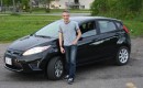 New-car owner John Knox with his 2011 Ford Fiesta SE hatchback, May 2011