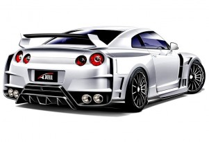 Axell Auto wide-body Nissan GT-R sketch 