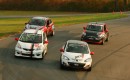 B-Spec racers in formation for first group test