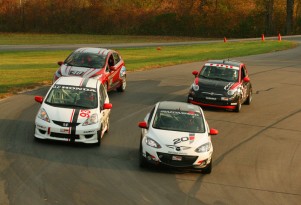 B-Spec racers in formation for first group test
