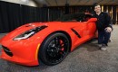 Baltimore Ravens Quarterback Joe Flacco receives a 2014 Chevrolet Corvette Stingray