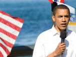 Barack Obama on the campaign trail, 2008