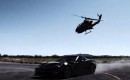 Bell AH-1 Cobra helicopter chasing a Chevrolet Corvette ZR1 before it crashes