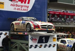 Black Falcon Mercedes-Benz SLS AMG GT3 after winning the 2013 Nürburgring 24 Hours