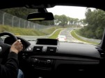 BMW 1-Series M Coupe chases an M3 CSL around the 'Ring.