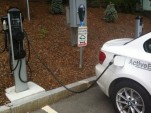 BMW ActiveE electric car at a charge point