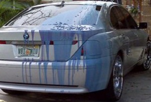 BMW allegedly vandalized by Ramsey Charles Sheard