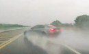 BMW M3 Coupe crashes in the wet