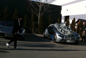 BMW Vision EfficientDynamics on the set of MI4