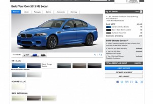 BMW's 2013 M5 configurator