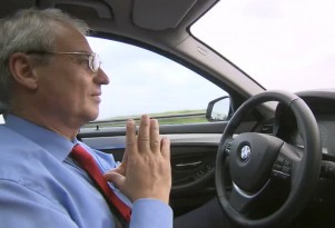 BMW's self driving car, at speed.