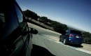 BMW's X5M takes the shortest line through Laguna Seca's corkscrew.