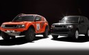 Bowler EXR rally raid SUV and the Range Rover Sport on which it's based