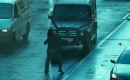 Bruce Willis directs traffic in the upcoming movie, A Good Day To Die Hard