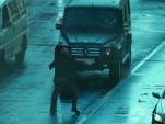 Bruce Willis directs traffic in the upcoming movie, A Good Day To Die Hard