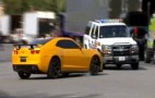 Video: Bumblebee Camaro Crashes Into Real Police Car On Transformers 3 Set