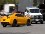 Bumblebee Camaro crashes into real police car