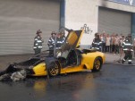 Burnt Lamborghini Murcielago 