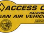 CA 'Access OK' Clean Air Vehicle carpool lane sticker