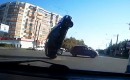 Car is flipped by downed power lines