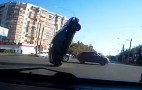 Car Flipped Over By Downed Power Lines: Video