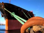 Cargo ship at dock